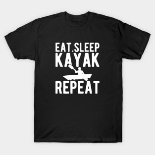 Kayak - Eat Sleep Kayak Repeat w T-Shirt